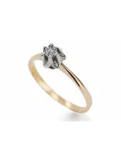 Ring Cubic Zirconia Original Vintage 14k s růžovým zlatým klasickým vinobraní VRC353